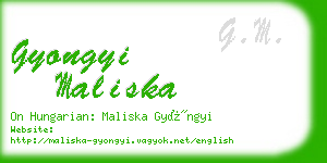 gyongyi maliska business card